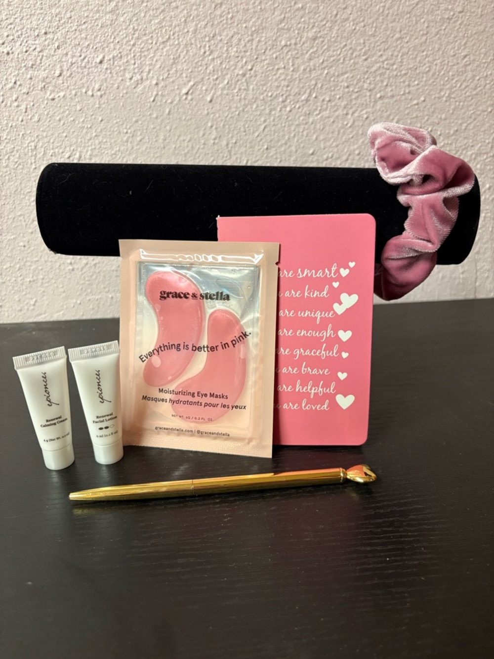 Self Care Gift Bundle Beauty Set Journal Pen Eye Mask Skincare